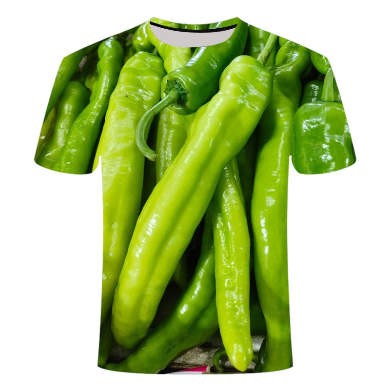 Spicy & Stylish Chili Print T-Shirt