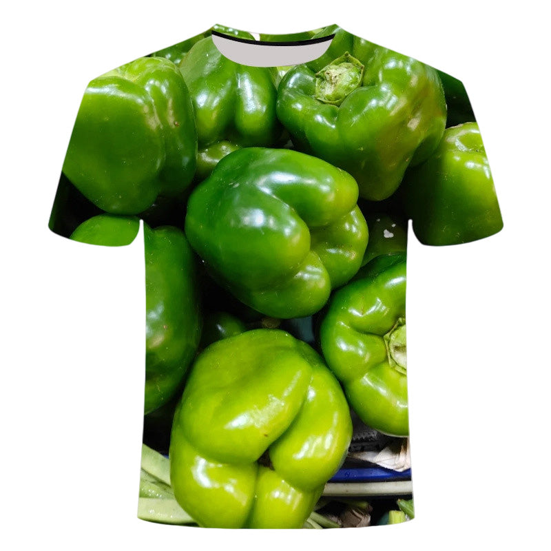 Spicy & Stylish Chili Print T-Shirt