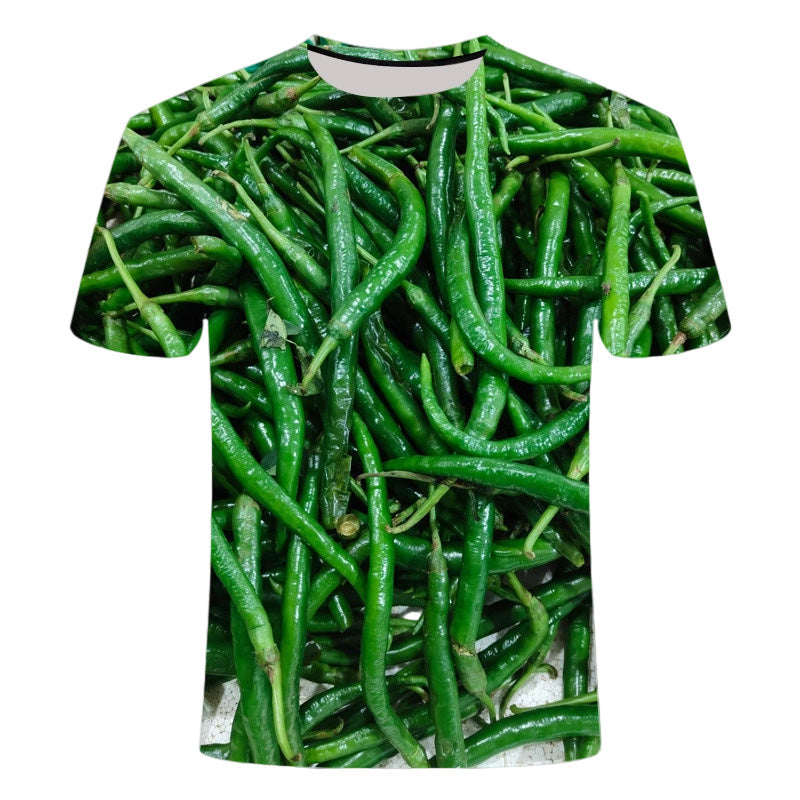 Spicy & Stylish Chili Print T-Shirt