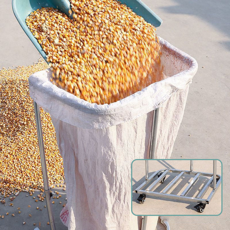 Soporte para bolsas de basura ajustable con ruedas giratorias