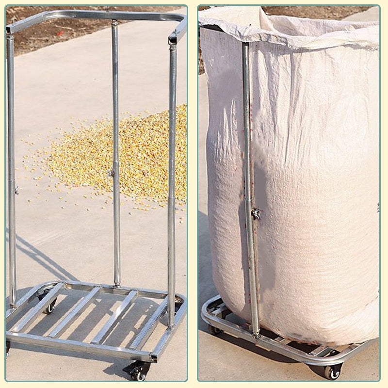 Soporte para bolsas de basura ajustable con ruedas giratorias