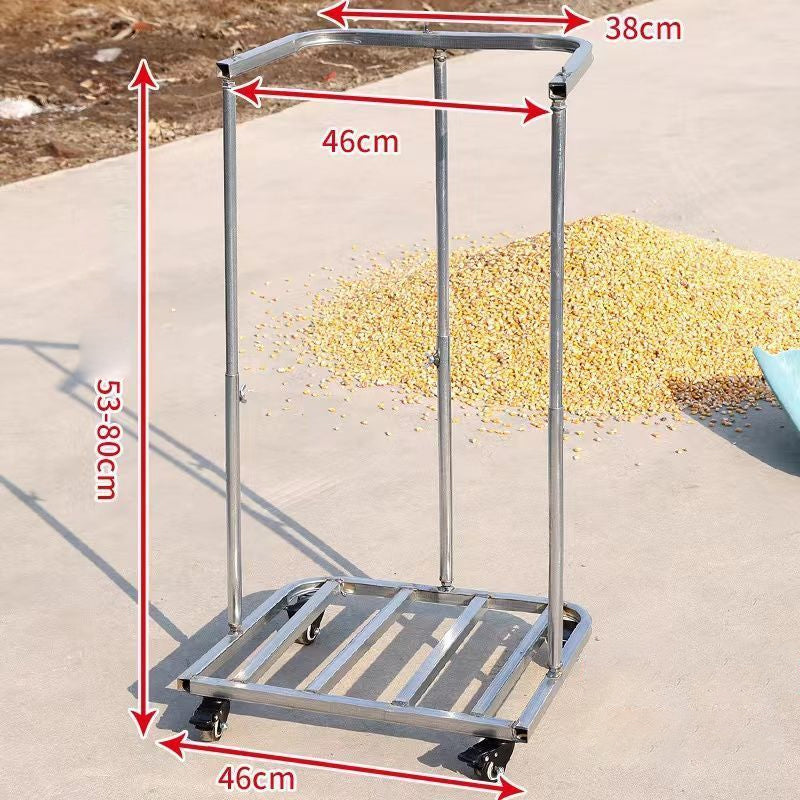 Soporte para bolsas de basura ajustable con ruedas giratorias