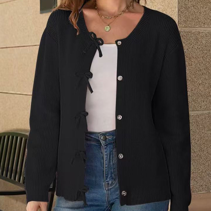 Women's Sweet & Soft Bow Knit Cardigan