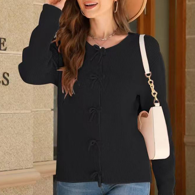 Women's Sweet & Soft Bow Knit Cardigan