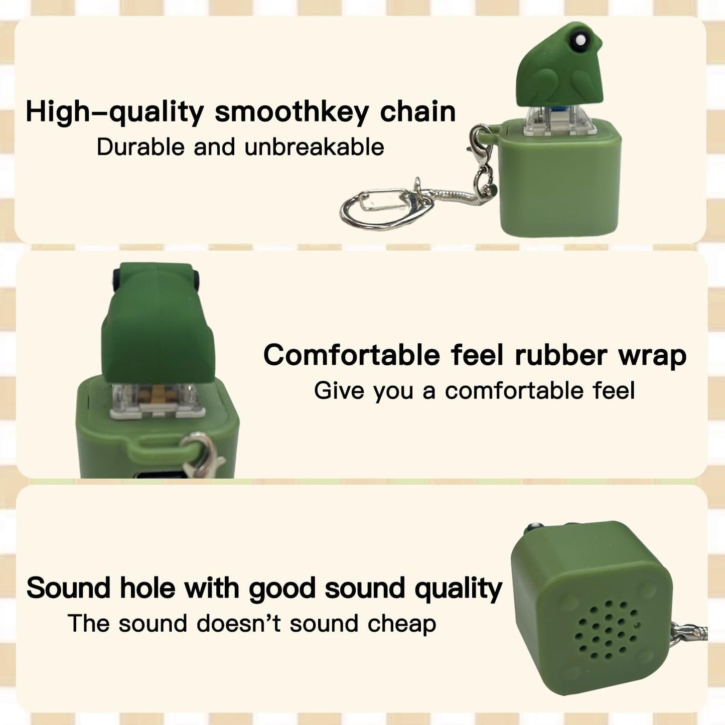🔥HOT SALE-UP TO 50% Off🔥Frog Croaking Fidget Toy - Rechargeable Frog Croaking Keychain, Frog Croaking Stress Reliever with Colorful Lights, Fun & Portable Anxiety Relief Toy