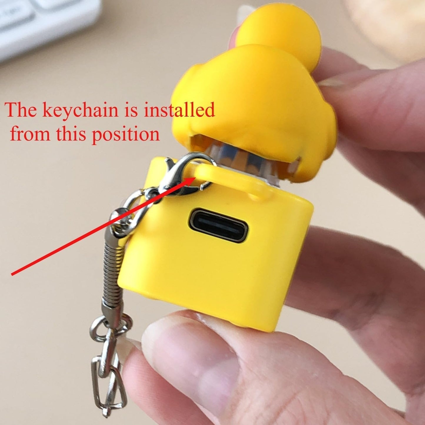 🔥HOT SALE-UP TO 50% Off🔥Frog Croaking Fidget Toy - Rechargeable Frog Croaking Keychain, Frog Croaking Stress Reliever with Colorful Lights, Fun & Portable Anxiety Relief Toy