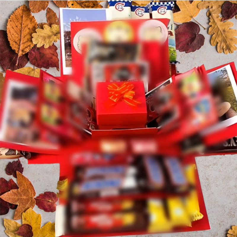 5-Layer Surprise Explosion Gift Box with Ribbon