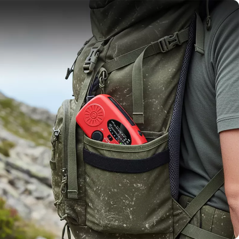 🔥50% OFF NOW! Solar emergency radio with power bank, hand crank & weather alert 📻☀️🔋✅