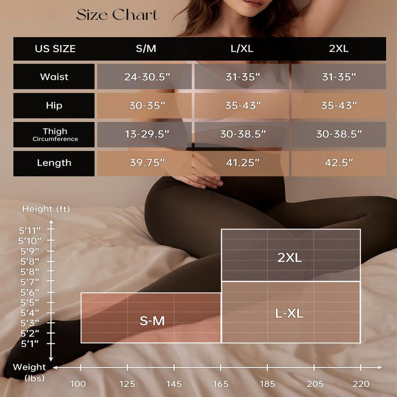 🍂The Original Magic Fleece Lined Leggings Sheer Fake Translucent Pantyhose