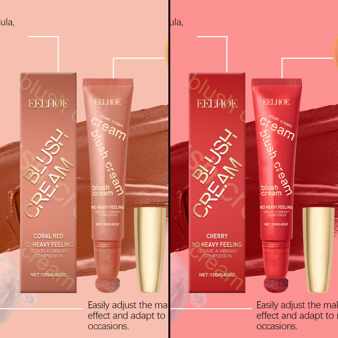 Natural Long-Lasting Shimmer Blush Cream