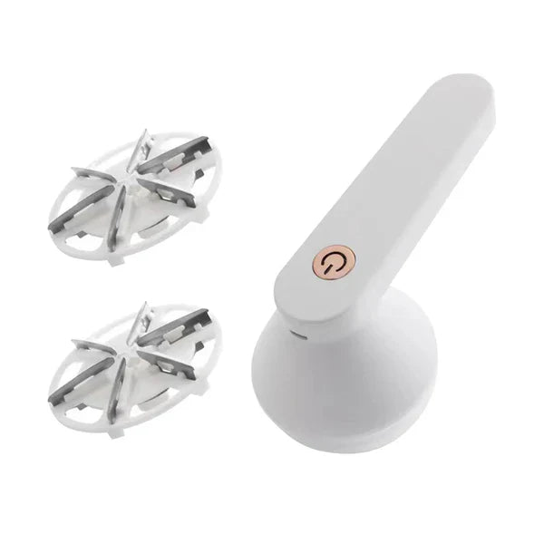 Rechargeable Fabric Shaver with 2 Replaceable Stainless Steel 6-Leaf Blades(1 Free Extra Included) | Lint Remover with 3-Speed Settings  - Efficient Sweater and Lint Shaver for Clothes, Removing Fuzz, Lint Balls, Pills, and Hairballs.Christmas Gift.