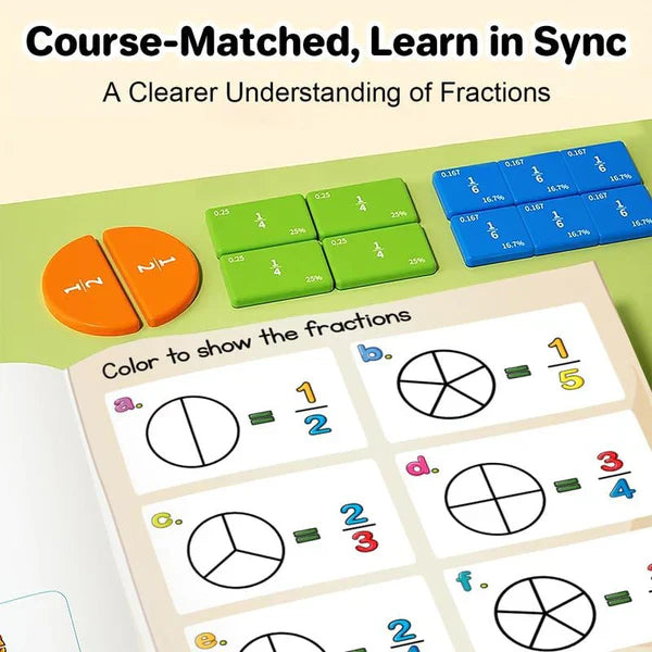 📚 Magnetic Fraction Demonstration Book – Hands-On Learning, Visual Teaching Tool & Reusable ✨