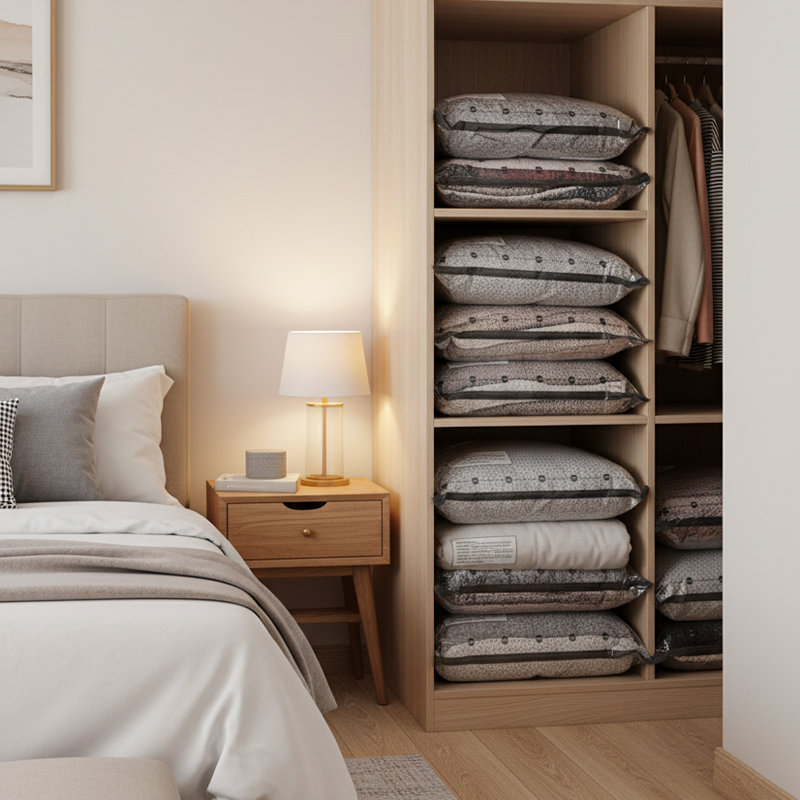 【2026 Upgraded】 Cordless Travel Vacuum Storage Bag Set – 15-Pack Compression Bags for Carry-On Suitcases – 140L/Min Powerful Air Removal – USB Rechargeable Handheld Pump with Built-In Battery – Space Saver for Clothes & Packing， waterproof, reusable