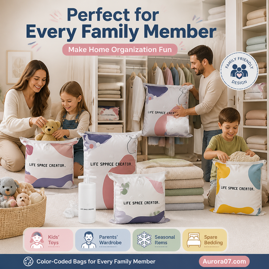 No-Pump Large Vacuum Storage Compression Bags