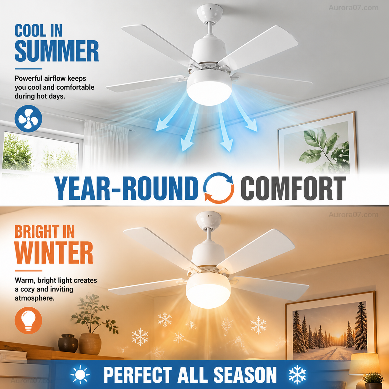 🏆LAST DAY SALE 50% OFF🔥SmartBreez™ 40W LED Ceiling Fan Light – 20.5” Ultra-Quiet with Remote 🎯 | E27 + FREE B22 Adapter 🔌 | For Bedroom 😴, Kitchen 👩‍🍳 & Garage 🛠️ – UK Ready! 🇬🇧
