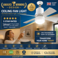🏆LAST DAY SALE 50% OFF🔥SmartBreez™ 40W LED Ceiling Fan Light – 20.5” Ultra-Quiet with Remote 🎯 | E27 + FREE B22 Adapter 🔌 | For Bedroom 😴, Kitchen 👩‍🍳 & Garage 🛠️ – UK Ready! 🇬🇧