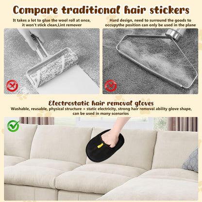 ⏳2025 New-Save 50%✨️Pet hair remover Electrostatic gloves