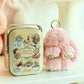 🐰BunnyLulu Handmade Bunny Keychain with Designed Tin Box,Cute Gift, Travel Accessory, Birthday Present for Girls & Women