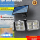 Solar Outdoor Lights 138LED Security Lights,3 Heads Dimmable SpotLights with 3 Modes,IP65 Waterproof