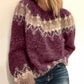 Women's Casual Loose Thick Needles Jacquard Sweater