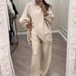⏳Time-Limited Special⏰Women's 2-piece set – Asymmetrical sweater + wide-leg pants, relaxed fit and soft fabric, ultra comfortable 👚✨