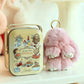 🐰BunnyLulu Handmade Bunny Keychain with Designed Tin Box,Cute Gift, Travel Accessory, Birthday Present for Girls & Women