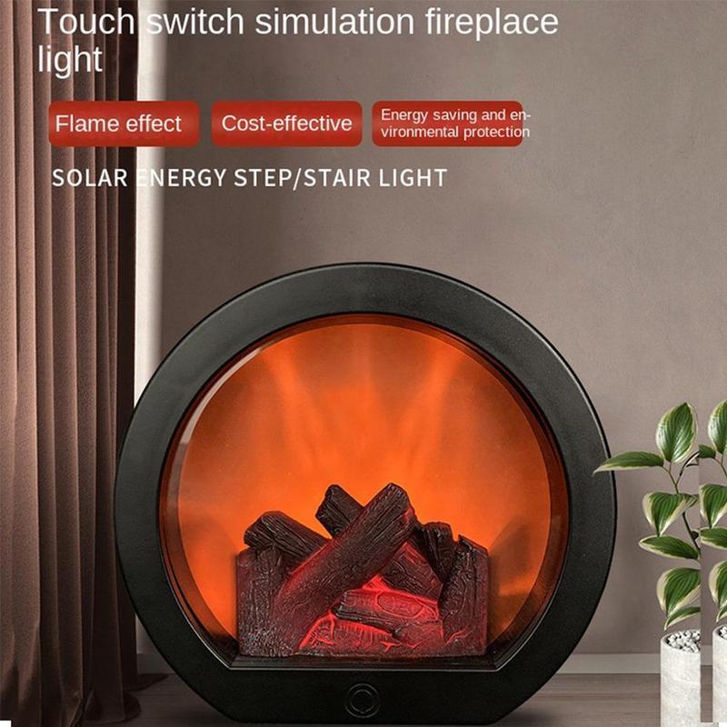 Flameless LED Fireplace Decorative Lantern Lamp