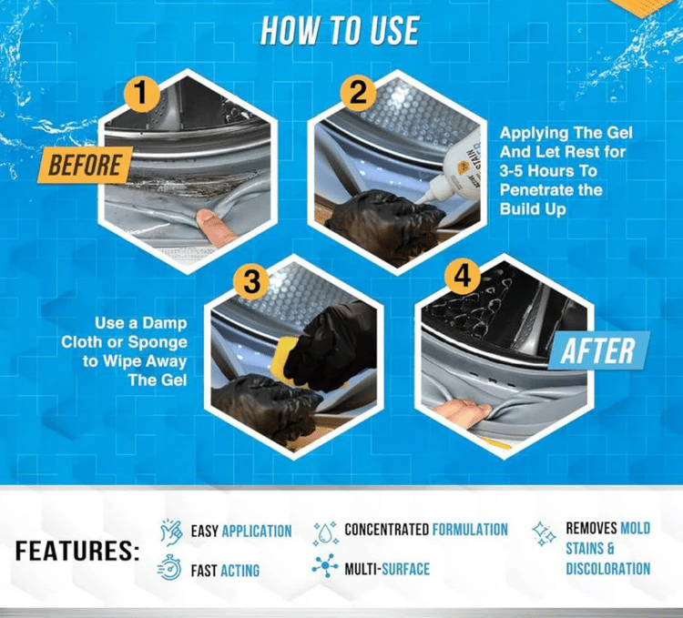 🏠 Mold Removal Gel – Heavy Duty Formula, Multi-Surface Cleaner & Works on Shower & Tile 🧽✨