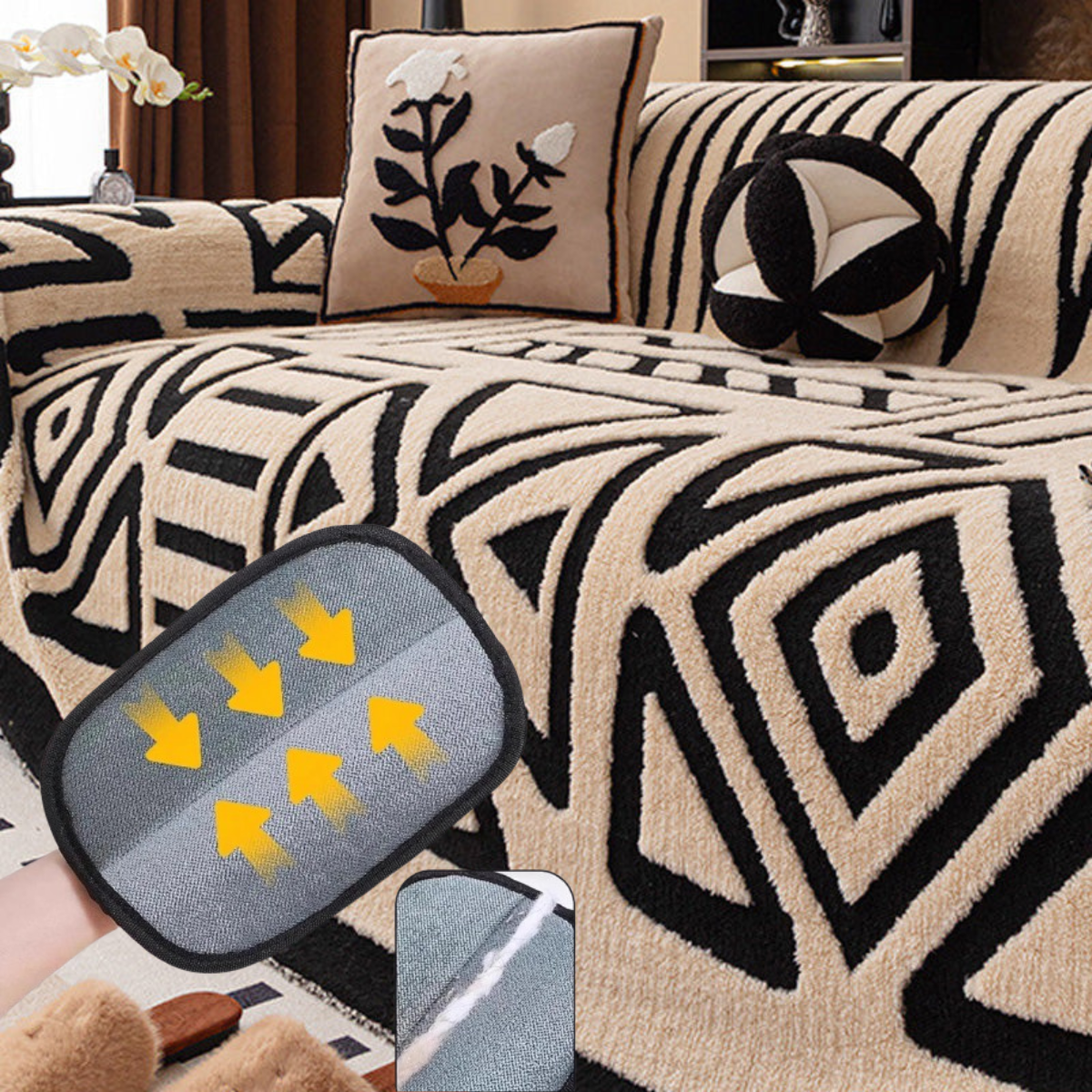 ⚡30K+ SOLD! ⚡Soft Plush Non-Slip Couch Cover