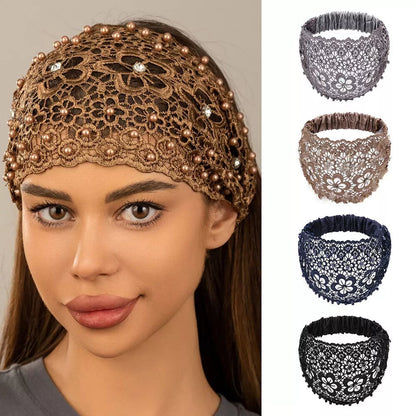 🌞Summer Sale 49% OFF🔥Plum Blossom Hollow Beaded Wide Headband