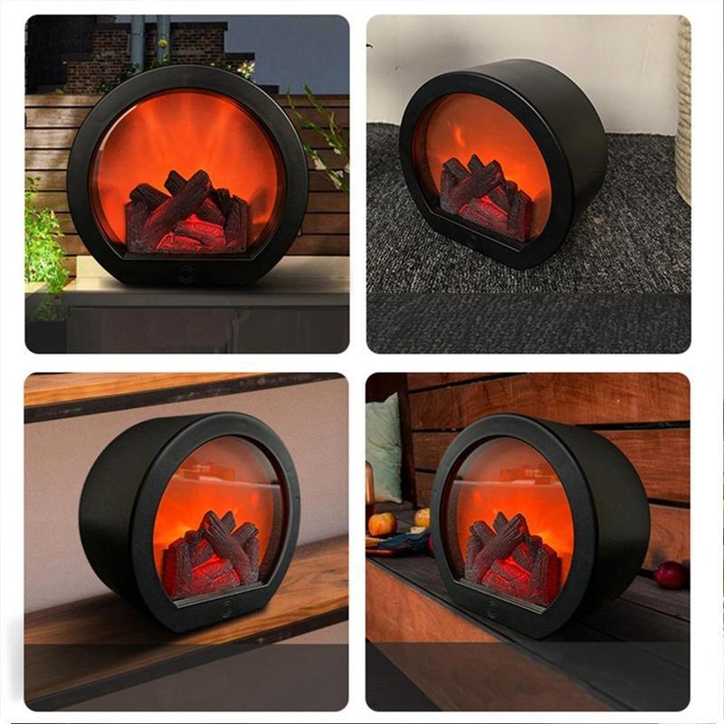 Flameless LED Fireplace Decorative Lantern Lamp