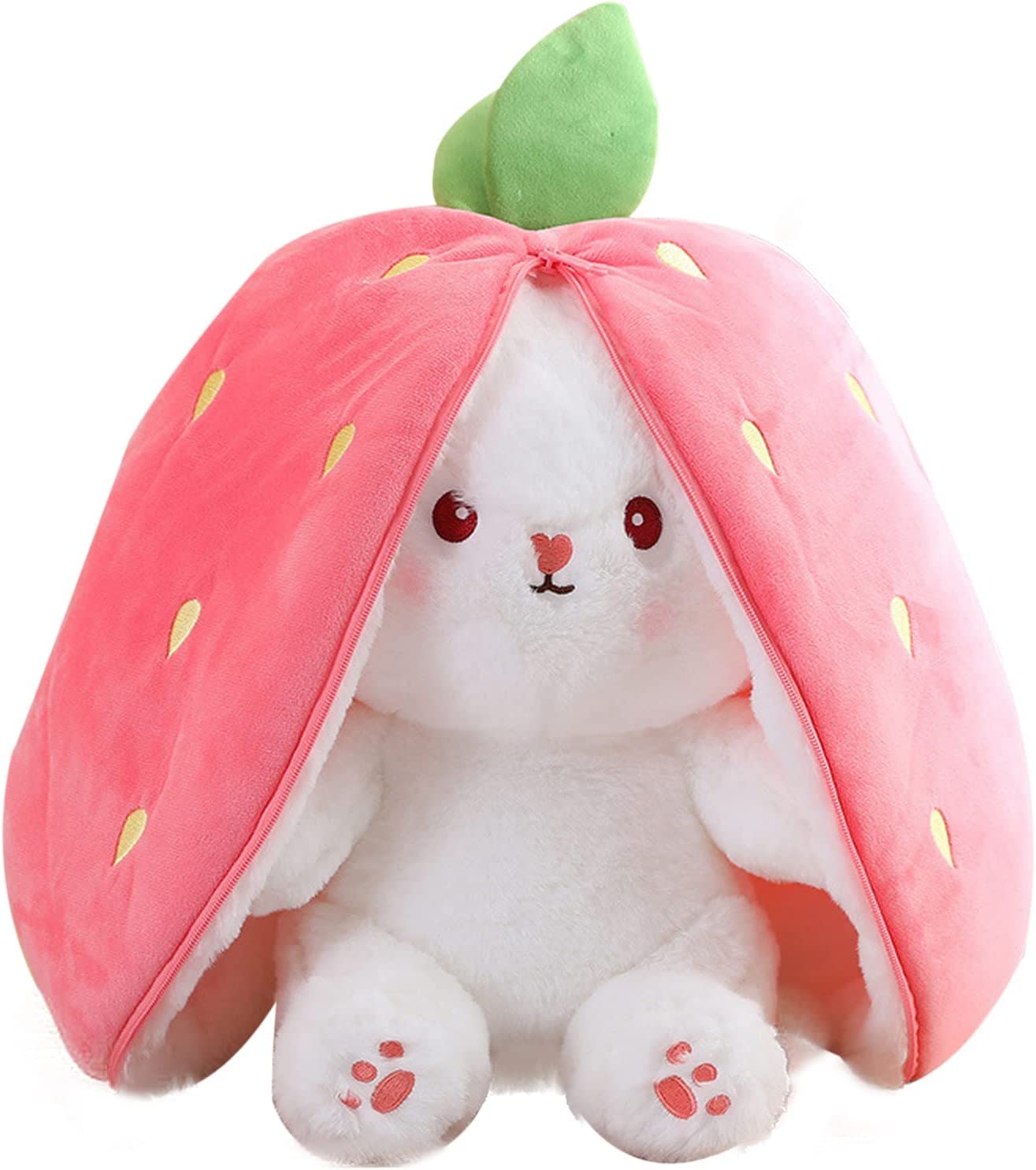 🍓 Hot Sale 50% OFF🍓Easter Day Strawberry Bunny Transformed into Little Rabbit🎀 Fruit Doll Plush Toy🐰