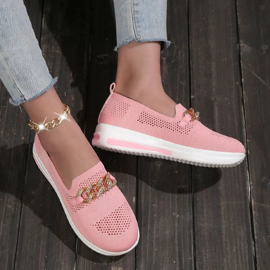 Women's Woven Breathable Orthopedic Wedge Sneakers