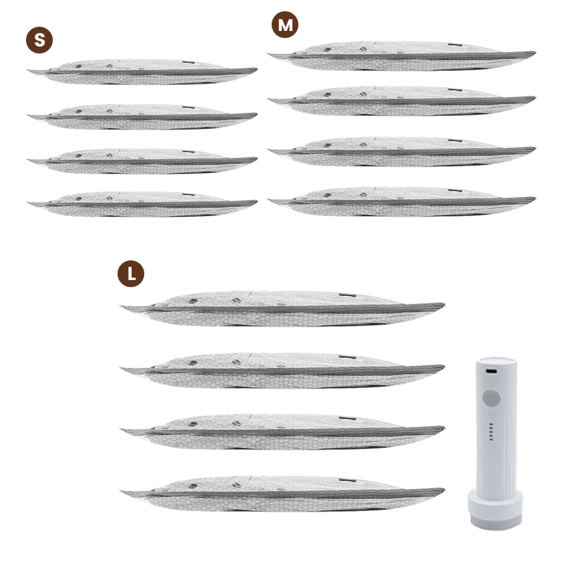 【2026 Upgraded】 Cordless Travel Vacuum Storage Bag Set – 15-Pack Compression Bags for Carry-On Suitcases – 140L/Min Powerful Air Removal – USB Rechargeable Handheld Pump with Built-In Battery – Space Saver for Clothes & Packing， waterproof, reusable