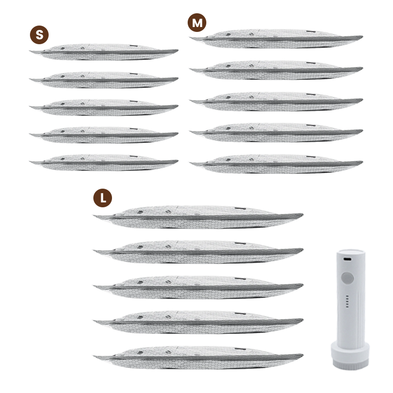 【2026 Upgraded】 Cordless Travel Vacuum Storage Bag Set – 15-Pack Compression Bags for Carry-On Suitcases – 140L/Min Powerful Air Removal – USB Rechargeable Handheld Pump with Built-In Battery – Space Saver for Clothes & Packing， waterproof, reusable