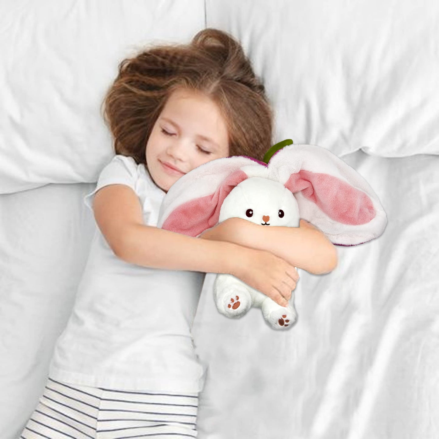 🍓 Hot Sale 50% OFF🍓Easter Day Strawberry Bunny Transformed into Little Rabbit🎀 Fruit Doll Plush Toy🐰