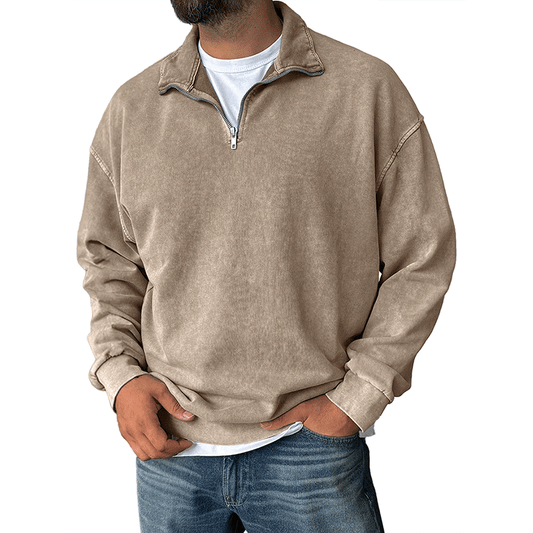 Men's Fashion Quarter-Zip Sweatshirt