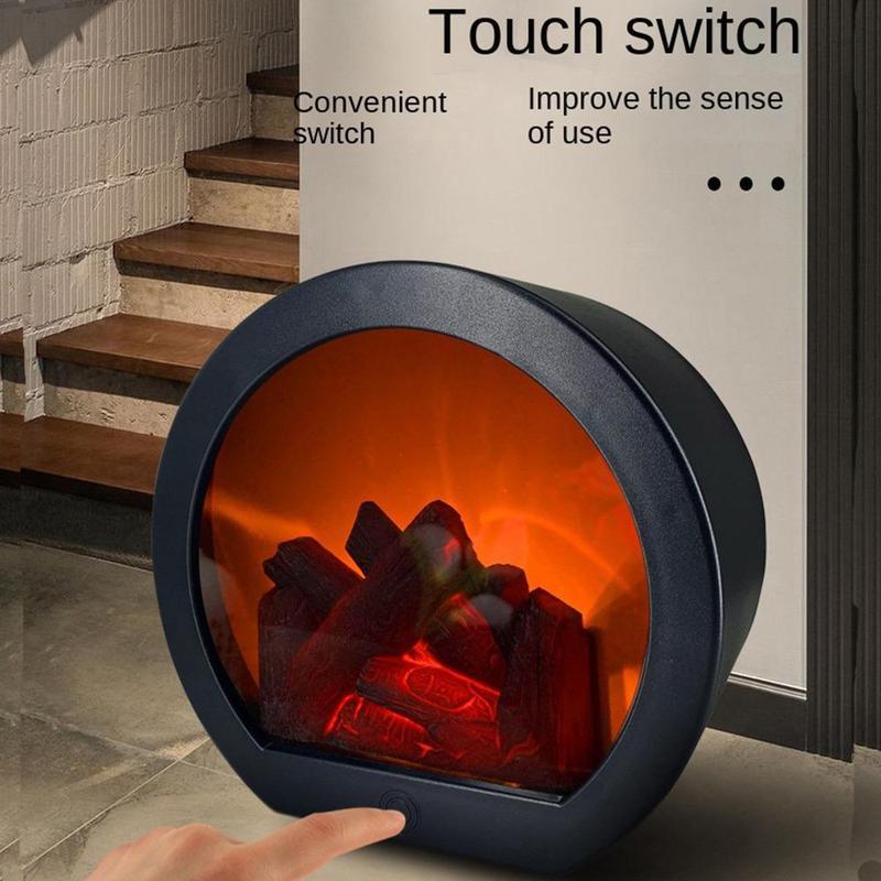 Flameless LED Fireplace Decorative Lantern Lamp