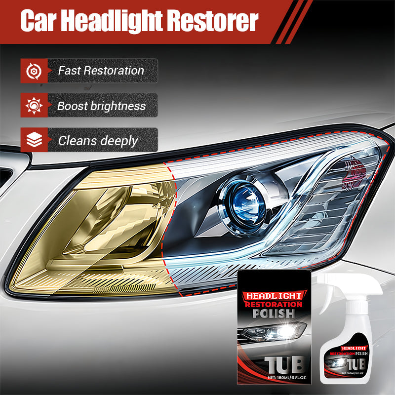 🔥 HOT SALE! 🚗 Car Headlight Restorer – Restore Clarity & Shine! 💡✨