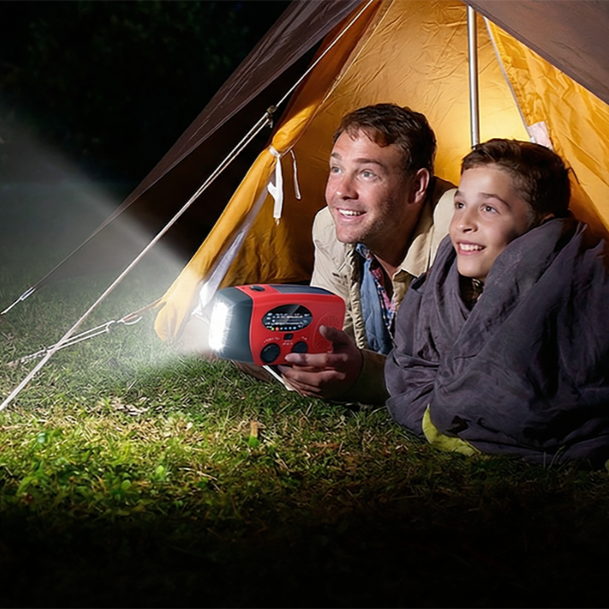🔥50% OFF NOW! Solar emergency radio with power bank, hand crank & weather alert 📻☀️🔋✅