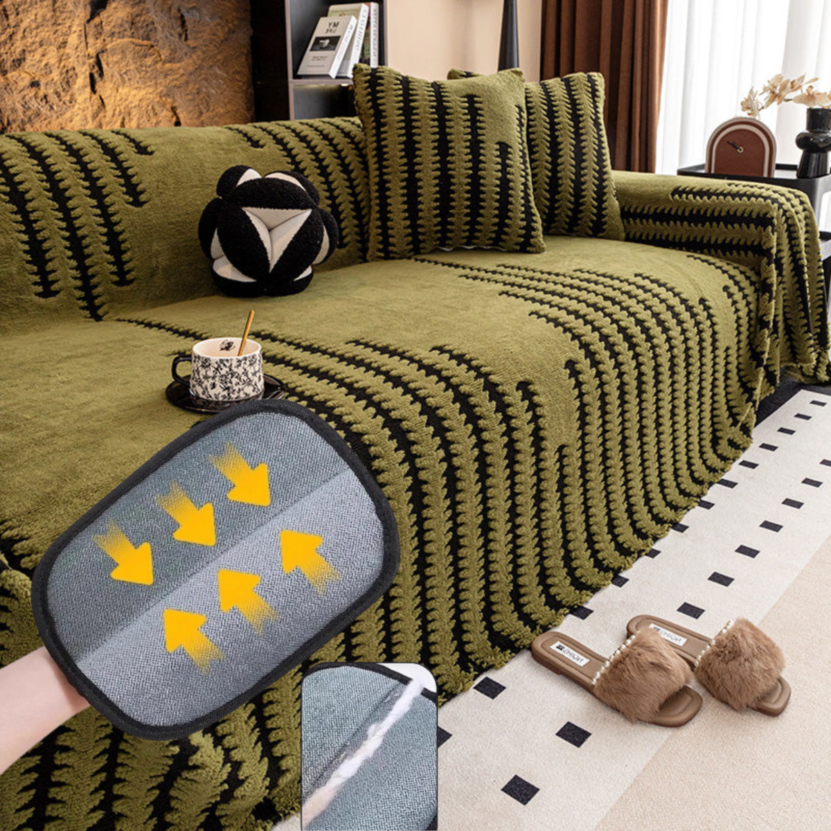 ⚡30K+ SOLD! ⚡Soft Plush Non-Slip Couch Cover