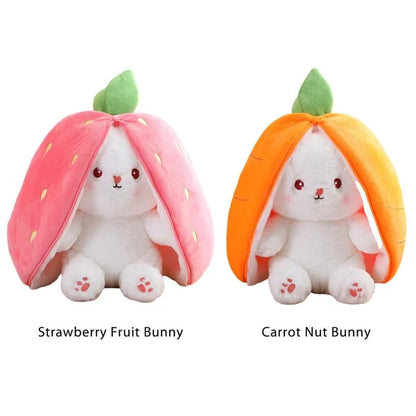 🍓 Hot Sale 50% OFF🍓Easter Day Strawberry Bunny Transformed into Little Rabbit🎀 Fruit Doll Plush Toy🐰