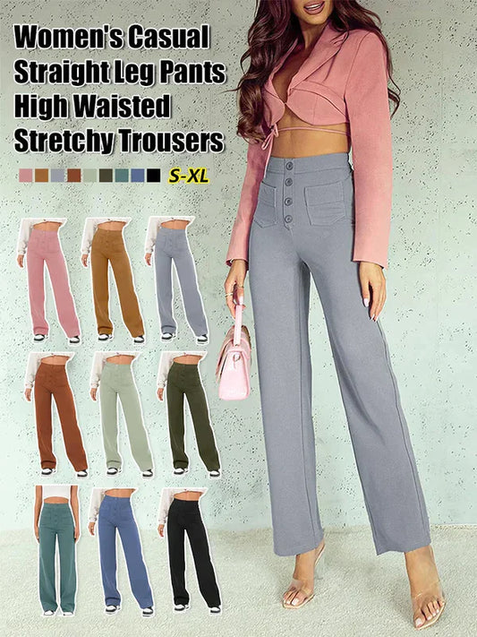 🎁Hot Sale 40% OFF⏳Multi Pocket High Elastic Pants