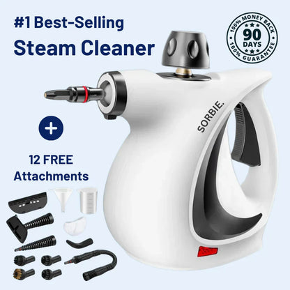 ⏰💦Redhut Pressurized Handheld Multi-Surface Natural Steam Cleaner with 12 pcs Accessories, Multi-Purpose Steamer for Home Use, Cleaning Floor, Kitchen,Spring