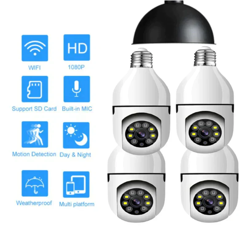 Wireless WiFi Light Bulb Camera