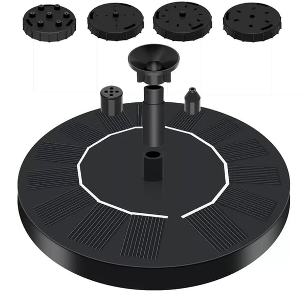 🎁Solar Fountain, Solar Powered Bird Bath Fountain Pump with 4 Nozzles 1.4W Solar Panel Kit Water Pump, Outdoor Watering Submersible Pump for Pond, Pool, Garden, Fish Tank