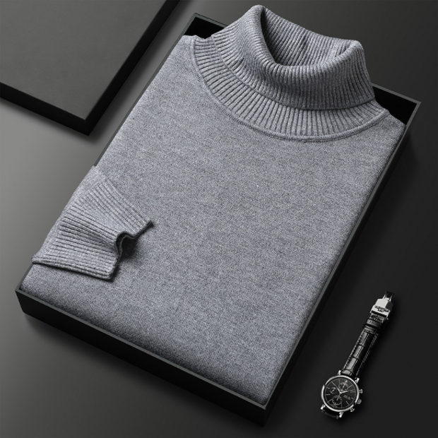 ⏳Limited-time 50% off⏰Men's Solid Color Premium Turtleneck Sweater👔