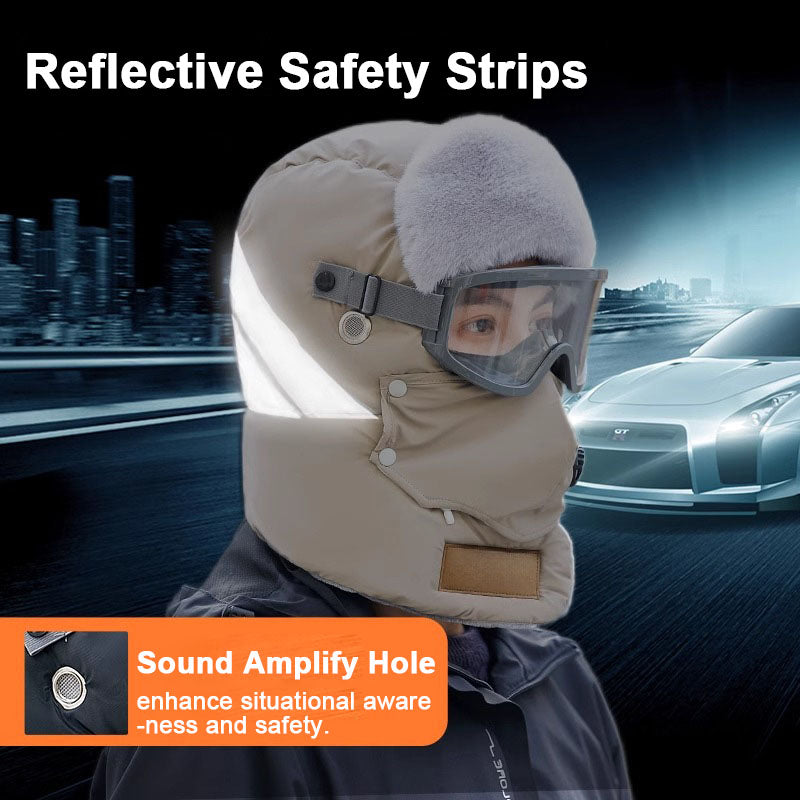 Reflective Safety Strip Warm Trapper Hat