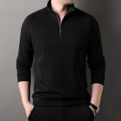 🎅Christmas Sale -50% OFF🎅Men's Solid Half Zip Long-Sleeve Tops