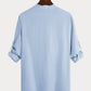 Men's linen casual long-sleeved shirt